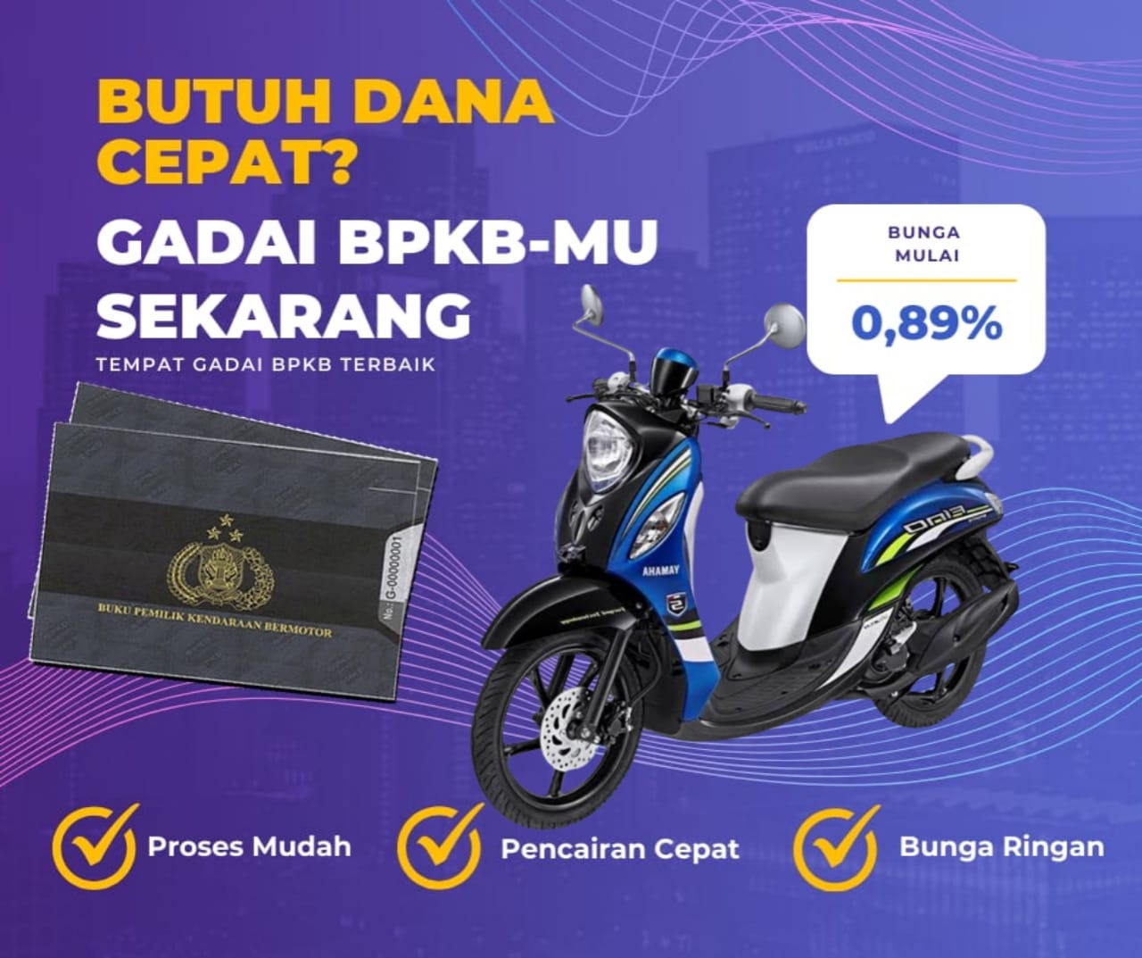 Pinjaman Dana Jaminan Bpkb Motor Yamaha Fino Sporty Dapat Pinjaman Berapa? Seperti Ini Simulasinya